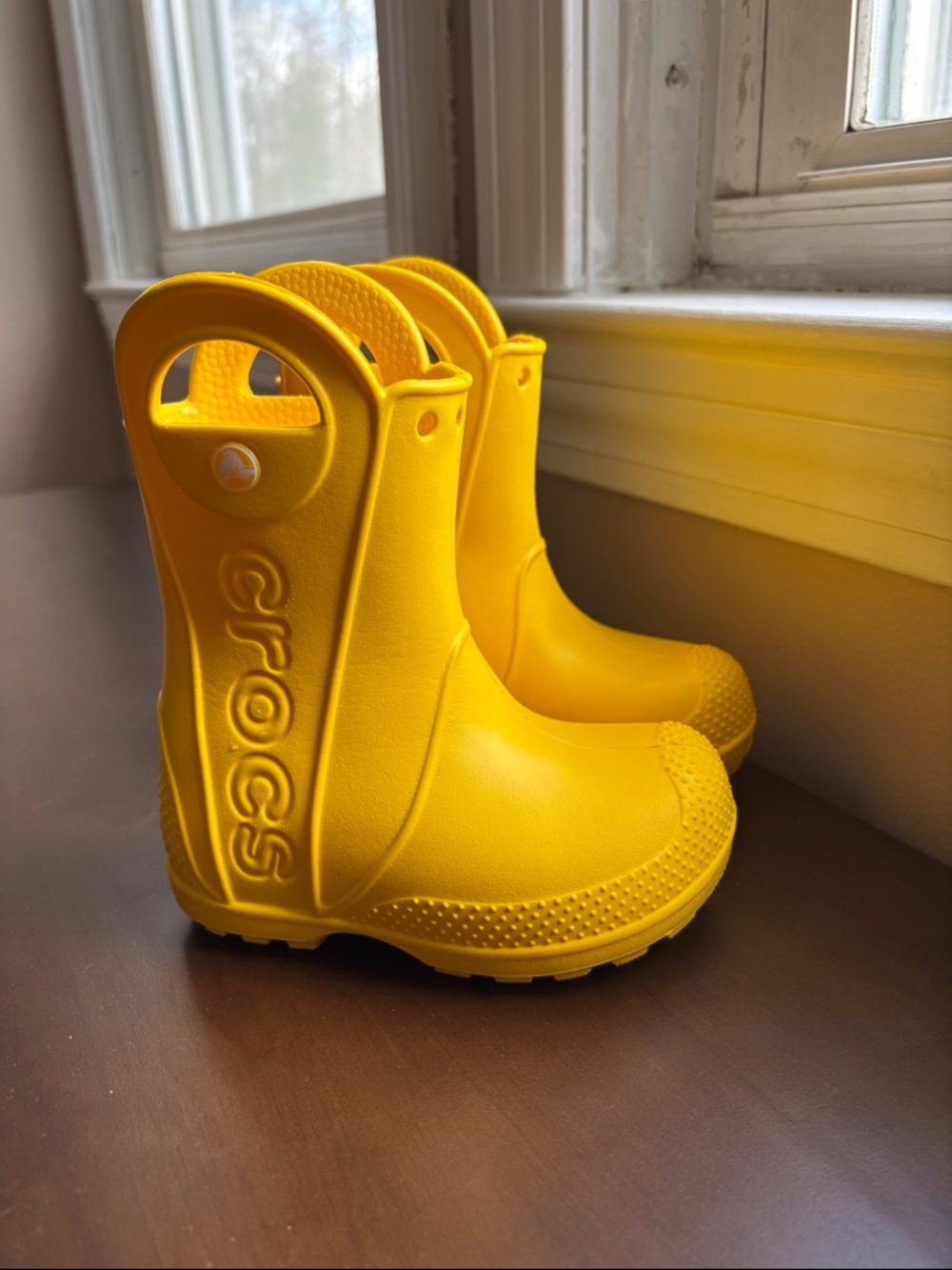 CROCS Bright Yellow Kids' Waterproof Pull-On Boots